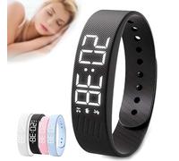 Fitsleeps Alarm Clock Watch, Fitsleeps Alarm Bracelet - Pro Version, Vibrating Alarms Reminder Watch, Silent Vibration Wake Up Wristband, Snooze Free Smart Watches for Men and Women (A)