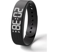 Fitsleeps Alarm Clock Watch,Smart Alarm for Heavy Sleepers & Habit Breakers Vibrating Alarm Reminder Watch,Silent Vibration Wake Up Wristband,Snooze Free Smart Watches for Men and Women (Black)