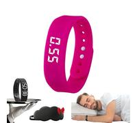 Fitsleeps Wake-Up Alarm - Pro Version, FitSleeps Silent Alarm Clock Watch, Vibrating Wrist Alarm Clock, Snooze Free Smart Watches for Men and Women (Rose Red)