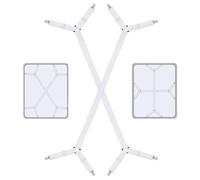 FiTspi 2 pack Bed Sheet Clips Crisscross Fitted Sheet Straps Mattress Sheet Clips Grippers Fasteners Adjustable Elastic Suspenders Gripper Holder Straps Clip Non-Slip Tent Retainer for Bedding