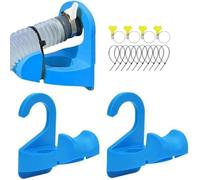 FiTspi 2 Pack Swimming Pool Pipe Holders Set Compatible with Bestway and Intex Pool, Pool Hose Support Brackets for Pipes from 0.95-1.5in, Leak-Proof Pool Hoses Accessories for Above Ground Pools