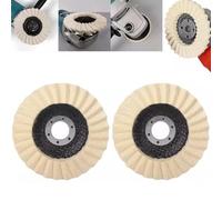 FiTspi 2Pcs 115mm Felt Flap Disc, Wool Polishing Wheel Disc, Buffing Wheel Polishing Pads for Angle Grinder to Polishing Buffing Metal Wood