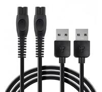 FiTspi 2Pcs 5V USB Charger CablesCompatible with Philips QP2724 PQ888 PQ889 S1000 S5000 S7832 S9647 X5001 X5003 Shaver Trimmer, Beard Trimmer Charger Power Cable Replacement (Not Not for 15V/8V/4.3V)