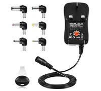 FiTspi 30W Universal Power Adapter 3V 4.5V 5V 6V 7.5V 9V 12V 2A/2.5A AC/DC Switch Power Supply USB Universal Charger with 6DC Connectors for Household Electronics