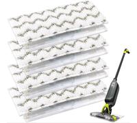 FiTspi 4Pcs Reusable Vacuum Mop Pad Refills Compatible with Shark VACMOP VM252, VM251, VM190, VC205, VM250, VM200, Microfiber Washable Dirt Grip Absorbing Hard Floor Cleaner