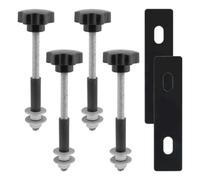 FiTspi 4Pcs Traction Boards Mounting Pins Kit with 2Pcs Base Plates, Off-Road Recovery Traction Board for Vehicles, Universal Recovery Board Mounting Kit Fit for All 4.72"~6.69" Hole Spacing
