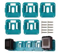 FiTspi 5 Pack Battery Holder for Makita 18V Li-ion Battery Tools Machine Holder, Storage Rack Wall Mount for Makita BL1860 BL1850 BL1840 BL1830