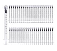 FiTspi 50Pcs 1ml Luer Lock Syringes without Needle, No Needle Colostrum Syringe for Refilling and Measuring Liquids, Scientific Labs, Plant Watering, Pet Feeding ,Glue Applicator