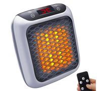 FiTspi 800W Electric Space Heater, Plug in Heater, 12 Hour Timer Adjustable Thermostat,Portable Heater With Remote Control, PTC Ceramic Heating Element for Bedroom Office Kitchen Bathroom