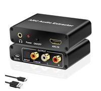FiTspi HDMI ARC Audio Extractor, Digital DAC to RCA, Coax SPDIF 3.5mm L/R Stereo Audio Converter for HDTV Amplifier Soundbar Speaker, 192KHz High-Fidelity audio Splitter Adapter