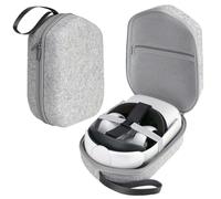 FiTspi Large Capacity Storage Hard Case Travel Carrying Bag VR Headset Accessories Compatible with Quest 2 VR Headset Touch Controller