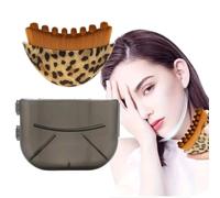 FiTspi Lymphatic Contour Face Brush for Sculpting, Ergonomic Massager for Facial Contouring & Stress Relief, Leopard Designed for The Face Gentle Enough for Daily Use (1Pc)