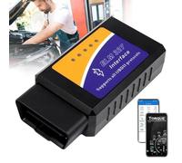 FiTspi OBD2 Bluetooth Scanner Code Reader Reset for iOS Android Windows, ELM327 Car OBD II Diagnostic Tool, Car Engine Fault Code Reader for Torque, OBD Fusion, Car Scanner App