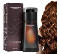 FiTspi Polar Hair Dye Shampoo, Hair Instant Dye Sham-poo, 3 In 1 H/air Colour Shampoo,Natural H-air D-ye Sh/ampoo,Colouring Sham/poo, Colour Shampoos to Cover Grey Hairs (Dark Brown)