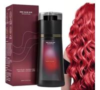 FiTspi Polar Hair Dye Shampoo, Hair Instant Dye Sham-poo, 3 In 1 H/air Colour Shampoo,Natural H-air D-ye Sh/ampoo,Colouring Sham/poo, Colour Shampoos to Cover Grey Hairs (Red)
