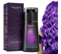 FiTspi Polar Hair Dye Shampoo, Hair Instant Dye Sham-poo, 3 In 1 H/air Colour Shampoo,Natural H-air D-ye Sh/ampoo,Colouring Sham/poo, Colour Shampoos to Cover Grey Hairs (Purple)