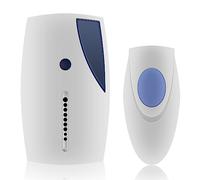 FiTspi Portable Smart Wireless Doorbell, 32 Chime Home Cordless Waterproof Door Bell, Battery-Operated Cordless Door Chime Kit with up to 30M Wireless Range for Home School Office