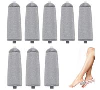 FiTspi Replacement Foot Grinder Roller Heads for JML NuYou Pedi, Foot File Rollers for Flawless Pedi, Roller Head for Feet Callus Removers (8Pcs Grey (Fine))