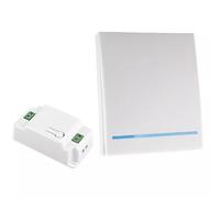 FiTspi RF Wireless Light Switch Kit,Wireless Kinetic Light Switch with Relay Receiver AC 110V 220V 433Mhz Remote,Portable Waterproof Wireless Switches for Lights Lamps Fans Appliances House Lighting