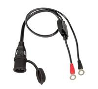 FiTspi SAE Battery Connector, 60cm SAE to Ring Terminal Extension Cable with Waterproof Cover, Quick Disconnect Wire Harness for Automotive, Solar Panel, Motorcycle, Cars, Tractor