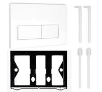 FiTspi Toilet Cistern Flush Plate, Compatible with Geberit Sigma01, Sigma20, Sigma30, UP320&UP300 Series Actuator Plate, Dual Flush Buttons with Flush Rod Set&Frame