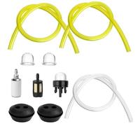 FiTspi Universal Fuel Line Hose Tube, Petro Fuel Line with Soft Pipe Filter Primer Bulb PUM, Fuel Primer Bulb Kit for Strimmers Chainsaws Mower