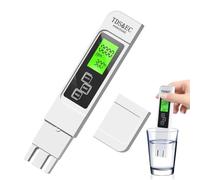 FiTspi Water Quality Test TDS/EC Meter, Digital TDS Meters LCD Pen with 0-9990 PPM Measurement, 3-in1 Drinking Water Tester for Household Drinking Water, Pool, Hydroponics, Aquarium