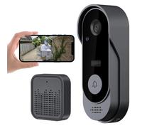 FiTspi Wireless WiFi HD Video Doorbell Camera with Chime, PIR Motion Detection Night Vision 2-Way Audio, 2.4G WiFi, IP66, Battery Powered Support SD Card & Cloud Storage