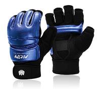 FitsT4 Half Mitts MMA Training Boxing Punch Bag Kickboxing Sparring Grappling Martial Arts Muay Thai Taekwondo Wrist Wraps Support Gloves for Women Men Kids