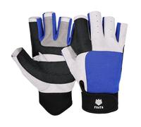 FitsT4 Sports Sailing Gloves 3/4 Finger and Grip Great for Sailing, Yachting, Paddling, Kayaking, Fishing, Dinghying Water Sports for Men and Women Blue M