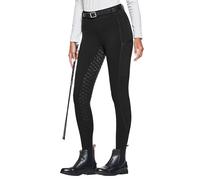 FitsT4 Women's Winter Equestrian Breeches Full Seat Silicon Grip Riding Tights Fleece Lined Horse Riding Pants Horseback with Pockets,Black,L