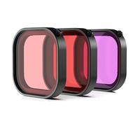 FiTSTILL [3 Pcs] Dive Filters for Hero 13 12 11 10 9 Official Waterproof Case&FiTSTILL Hero 13/12/11/10/9 Black Aluminum Alloy Case,Enhances Colors Various Underwater Video Photography Accessories