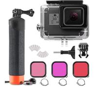 FitStill 60M/196FT Underwater Waterproof Protective Case for Go Pro Hero 7/6/5/2018 Black, Includes 3-Pack Dive Filters, Floating Hand Grip，Accessory Kit