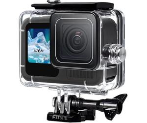 FitStill 60M/196FT Waterproof Case for Go Pro Hero 13/12/11/10/9 Black, Protective Underwater Dive Housing Shell with Bracket Accessories