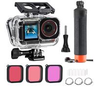 FitStill 60M/196FT Waterproof Housing for DJI OSMO Action 5 pro/4/3, Waterproof Housing + Buoyancy Handle + Diving Filter for Underwater Shooting DJI Action 5pro/4/3 Protective Accessories