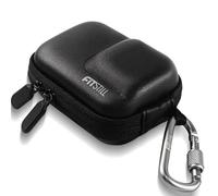FiTSTILL Black Mini Storage Case for DJI Action 5 Pro/Action 4/Action 3, Double Zipper Zesign Can be Directly Connected to The Selfie Holder, Can Store DJI 5 Pro/4/3 (with Protective Frame)