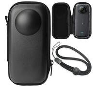 FiTSTILL Black PU Mini Carrying Hard Shell Travel Storage Case Compatible with Insta360 X5/X4 Shell Box Accessories Kit X5 Accessory