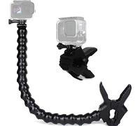 FiTSTILL Jaws Flex Clamp Mount with Adjustable Gooseneck 19 Sections Compatible with Go Pro Hero 13/12/11/10/9/8/7/6/5/4k/max, DJI Action 5pro/4/3/2/1,INSTA 360 X5/X4/ace pro2/ace pro/go ultra