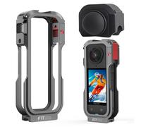 FitStill Protective Case for Insta360 X5 ，Multifunctional Aluminum Protective Cage+ Silicone Lens Cover, Scratch-Resistant and Dustproof, Multiple Expansion interfaces X5 Accessory Set