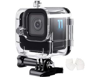 FitStill Waterproof Case for Go Pro 11 mini black Camera, 60M/196 FT Diving Housing Protective Shell Underwater Accessories Kit