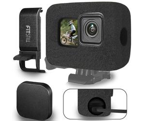 FitStill Windslayer Cover Muffler Windproof Housing Frame Case for Go Pro Hero 13/Hero 12/Hero 11/Hero 10/Hero 9 Black Foam Wind Noise Reduction Sponge Video Accessories for Audio Recording