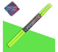 FITSTIX Drumsticks for Fitness & Aerobic Workout Classes the Drum Sticks are Strong and Light Weight design make a fun addition to any exercise routine or class. (UV GREEN)
