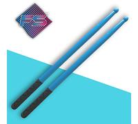 FITSTIX Drumsticks for Fitness & Aerobic40 Workout Classes Drum Sticks, Strong and Light Weight design make a fun addition to any exercise routine or class. (BLUE + FITGRIPS)