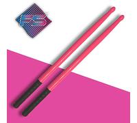 FITSTIX with POWER GRIPS Drumsticks for Fitness & Aerobic Workout Classes, Drum Sticks, Strong and Light Weight design make a fun addition to any exercise routine or class. (UV PINK with POWER GRIPS)