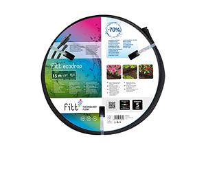 FITT ECODROP 1/2" 15m - Micro-Porous Soaker Hose for Underground and Surface Irrigation, localised drip Irrigation, and for Watering Plants at one Precise Position, with Reducer and Sealing Plug