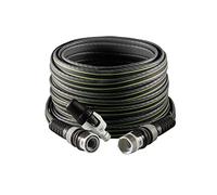 FITT Force 5/8" 25m, Garden Water Hose for Irrigation, Compact, Light and Resistant for Intensive use, with Nozzle, Grey with Green Stripes
