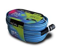 FITT HiFlo Water Hose, Lightweight Ultra Flexible Durable Kink-Free Flat Multipurpose Garden Hose, Easy to Use and Long-lasting Performance, 100-Feet