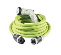 FITT IKON 15m, Garden Water Hose for Irrigation, Extensible, Compact, Light and Ready-to-use, with Multi-Jet Gun, Lime