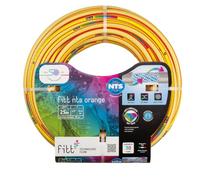 FITT NTS Orange 1/2" (12,5mm) 20m - Strong and malleable Bright Yellow Garden Watering Hose for Intensive Use, Featuring Exclusive Technologies