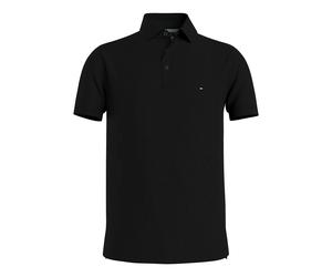 Fitted 1985 Cotton Pique Polo Shirt Black